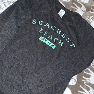 seacrest beach dark gray sweatshirt